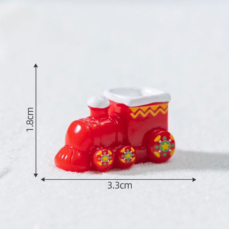 1/4Pcs Christmas Tree Santa Claus Snowman Elk Penguin Bell Miniature Landscape Ornaments Home New Year Xmas Doll House Decor