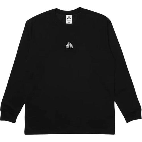 Nike Logo detail Long sleeve T shirt DR7754-011 L чёрный