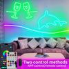 LED Neon Rope Lights RGB LED Strip Lights App Remote Control Music Sync DIY Flexible Neon Strip Lights for Bedroom Outdoor Decor