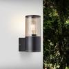 SERGIORO Outdoor Wall Light - BRILLIANT - Aluminum/Plastic - Frosted Black - E27 20W - IP44