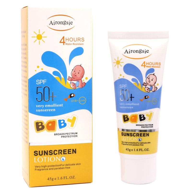 Kids Gentle Sunscreen Lotion SPF50 Broad Spectrum Antioxidant Oil-Free Non-Comedogenic Kid Sun Cream For Sensitive Skin 45ml