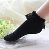 1 Pair Cotton Socks Skin-friendly Colorfast Lace Patchwork Lace Princess Socks for Daily Life