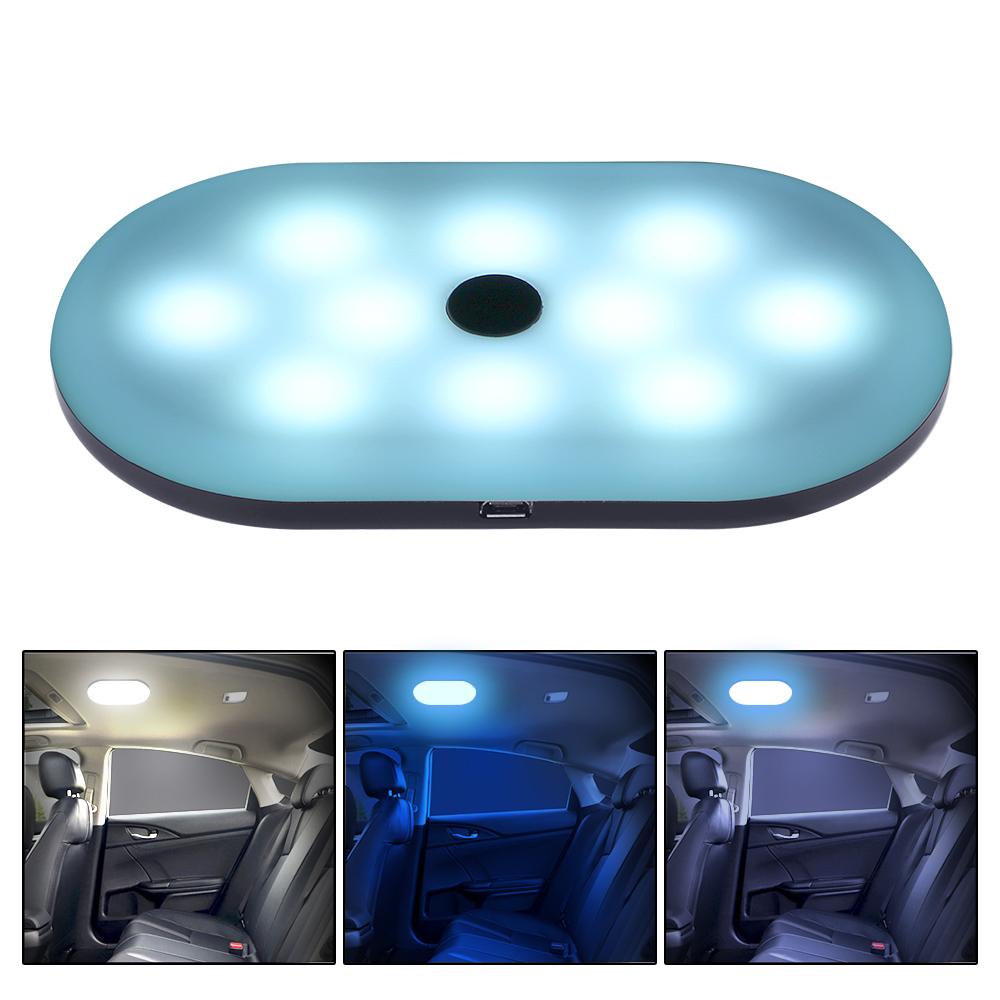 Universal LED Car Interior Reading Light Car Back Seat Ceiling Roof Light Kits Vehicle Indoor Ceiling Magnetic Square Touch Lamp