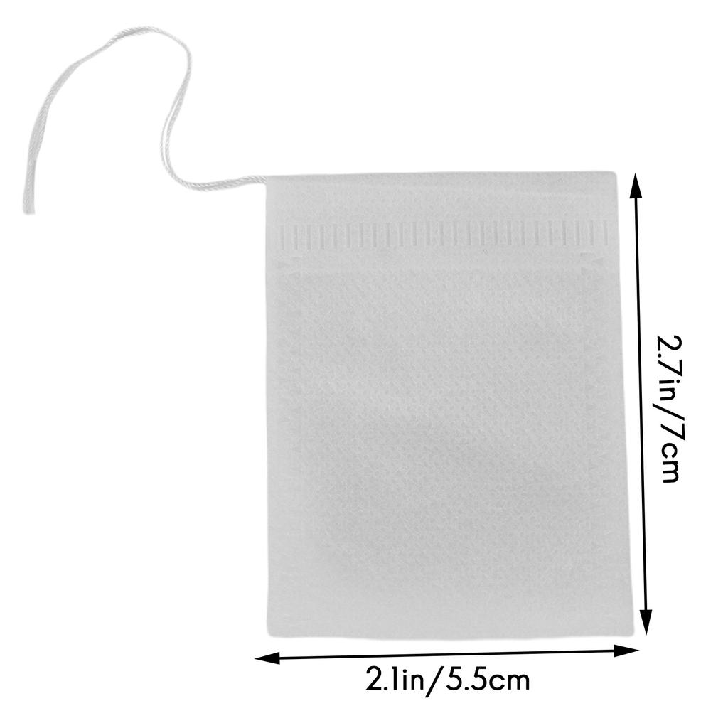 ABBY-500Pcs Teabags String Heat Seal Paper Loose Tea Bag Organizer Tools Storage Bags