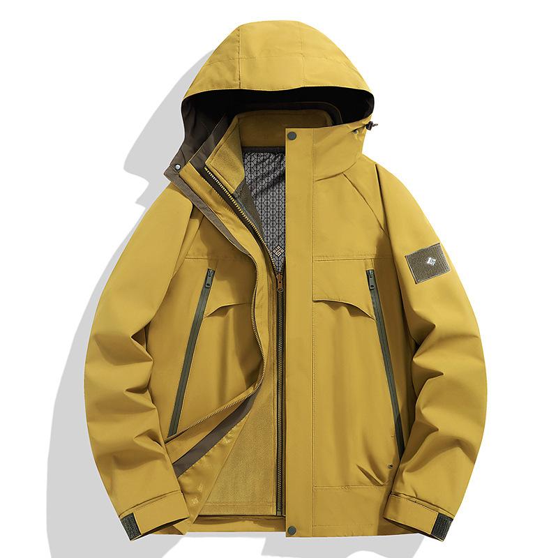 

Мужская новая зимняя куртка для улицы, съемный капюшон, ветрозащитная, водонепроницаемая, утепленная одежда XS