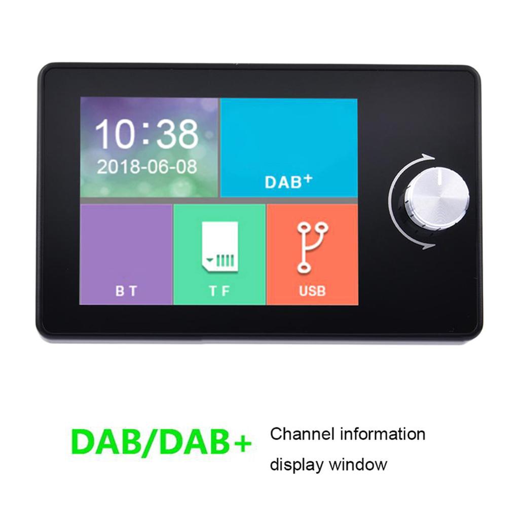 Einfach zu bedienender 2,8-Zoll Auto Digitalradioempfänger mit Unterstützung für DAB+ & FM-Übertragung Geeignet für klaren Tonempfang