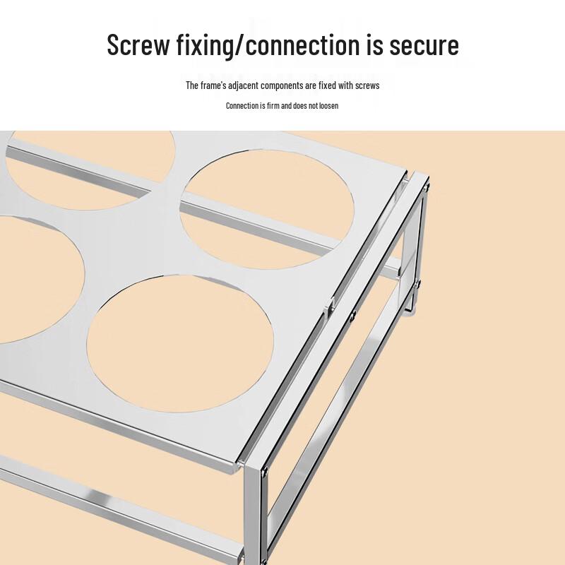 Xi He Large Stainless Steel Square Spice Box, 8 Compartments, White