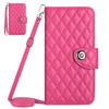 Multi 7 Card Crossbody Leather Wallet Case For Cricket Magic 2 Debut S3 Outlast Icon 6 Lanyard Checkered Wristlet Flip Cover