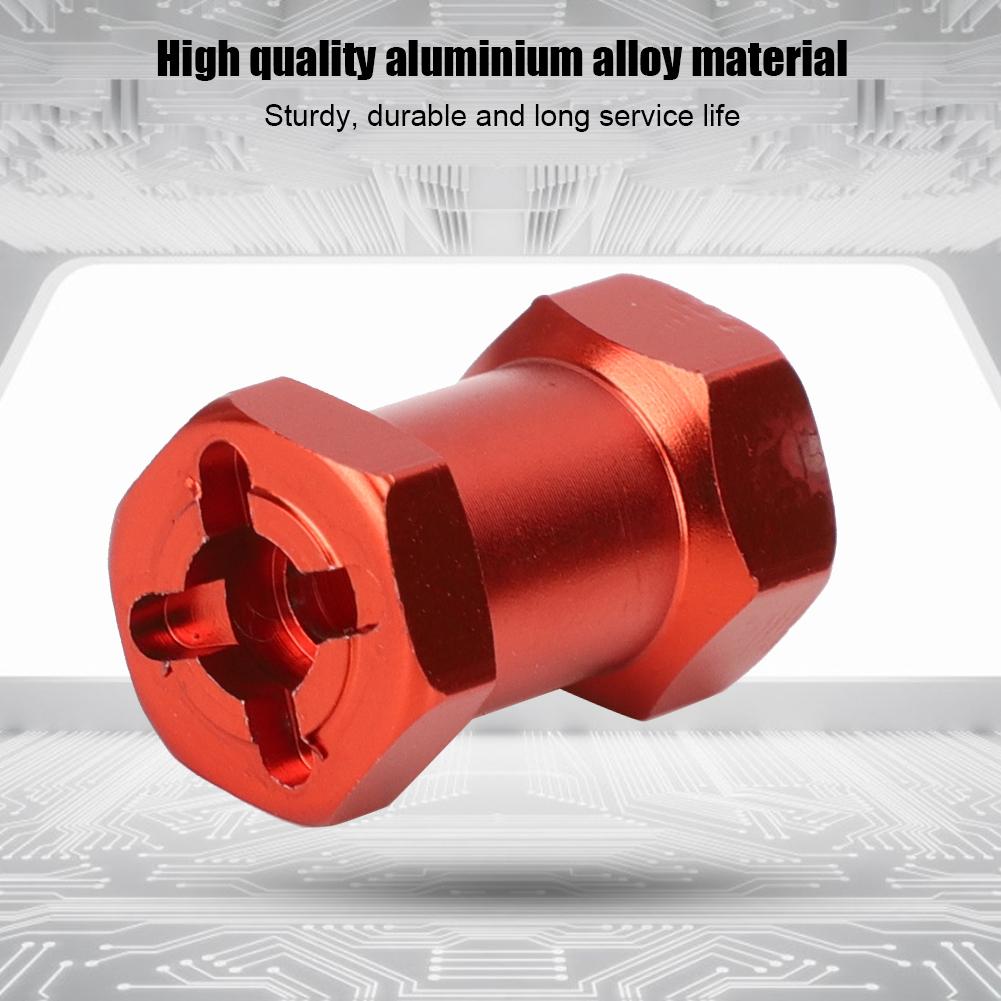 4PCS 1/10 Scale Aluminum Wheel Hex Adapters - 12mm, 20mm Extension For RC Buggy, Truggy, Drift Cars (Silver)