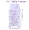 Butterfly Themed Mesh Flocking Table Runner Table Flag For Butterfly Birthday Baby Shower Wedding Home Holiday Table Decor