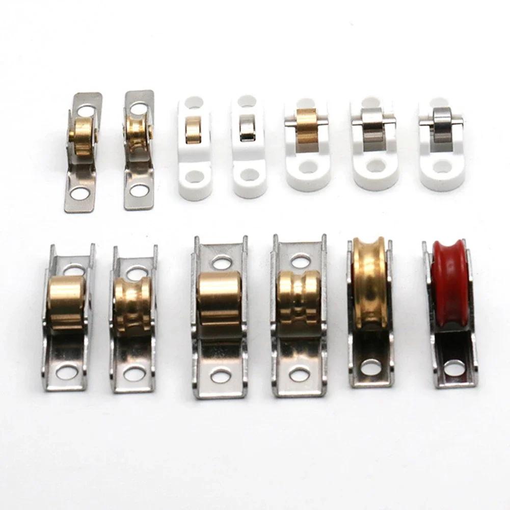 Stainless Steel Window Pulley Shutter Upperand Down Pulleys Wheel Sliding Door Roller Runner Mute Wheel Track Pulley Furniture