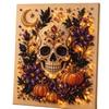 Halloween Seasonal Wall Artwork, Textured Art Panel for Shelf Styling, Party Display, Single Style Artwork for Home