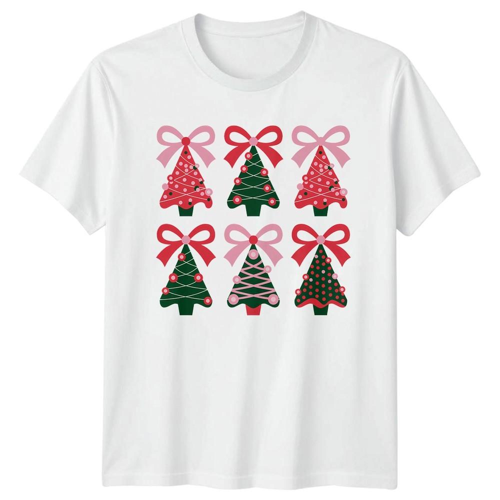 Christmas Tree Bow Holidays Unisexs TShirt Unisexs Tee Graphic Unisex Top S