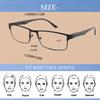 Business Reading Glasses For Women And Men Metal Frame Anti Blue Light Eyeglasses