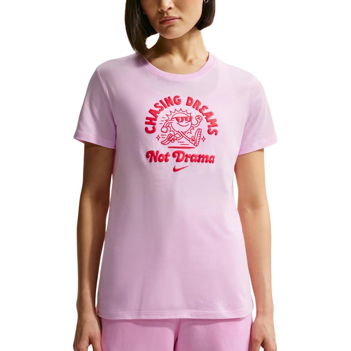 Nike Sportswear Club Ribbed Crew Neck Comfortable Soft Regular T-Shirt Women tops IV3243663 S