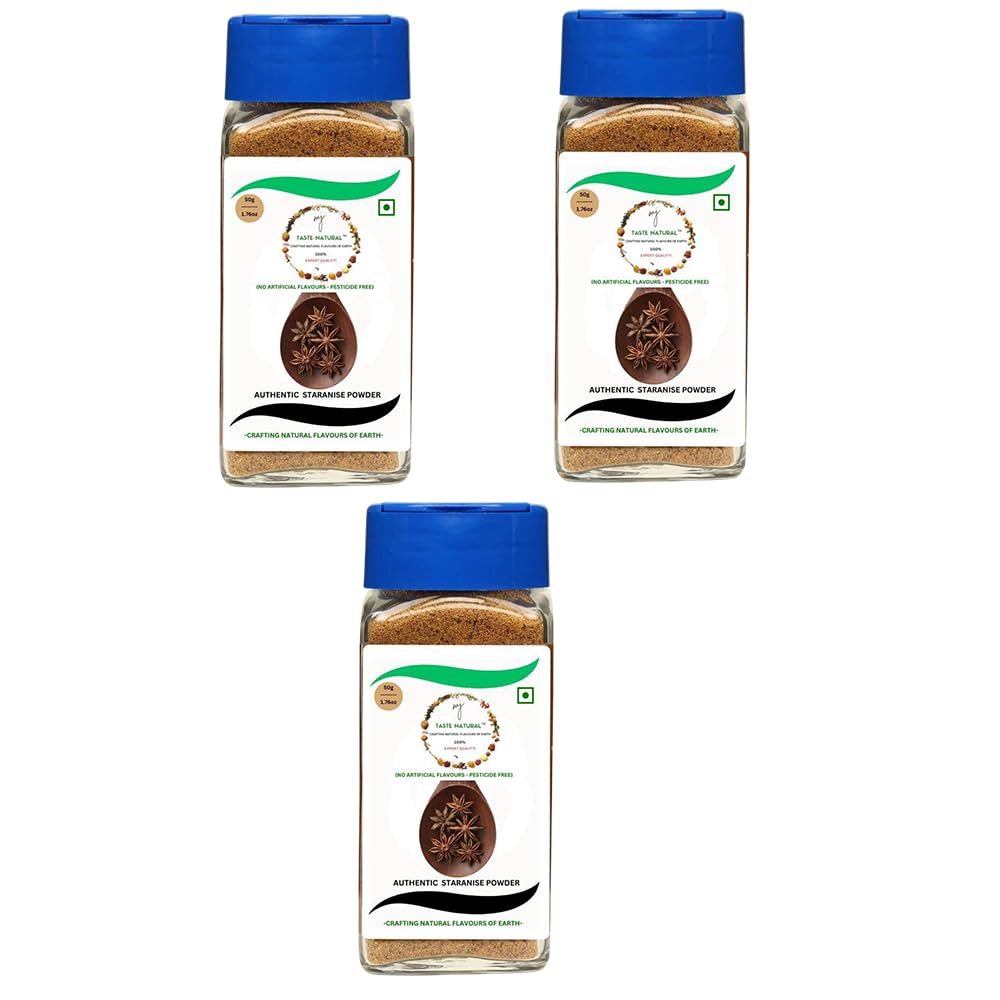 MJ TASTE NATURAL Star Anise (Chakri Phool) - Gourmet Whole Spice | Non-GMO, Fresh & Aromatic | Great for Biryani, Masala Tea, Desserts & Home Rem