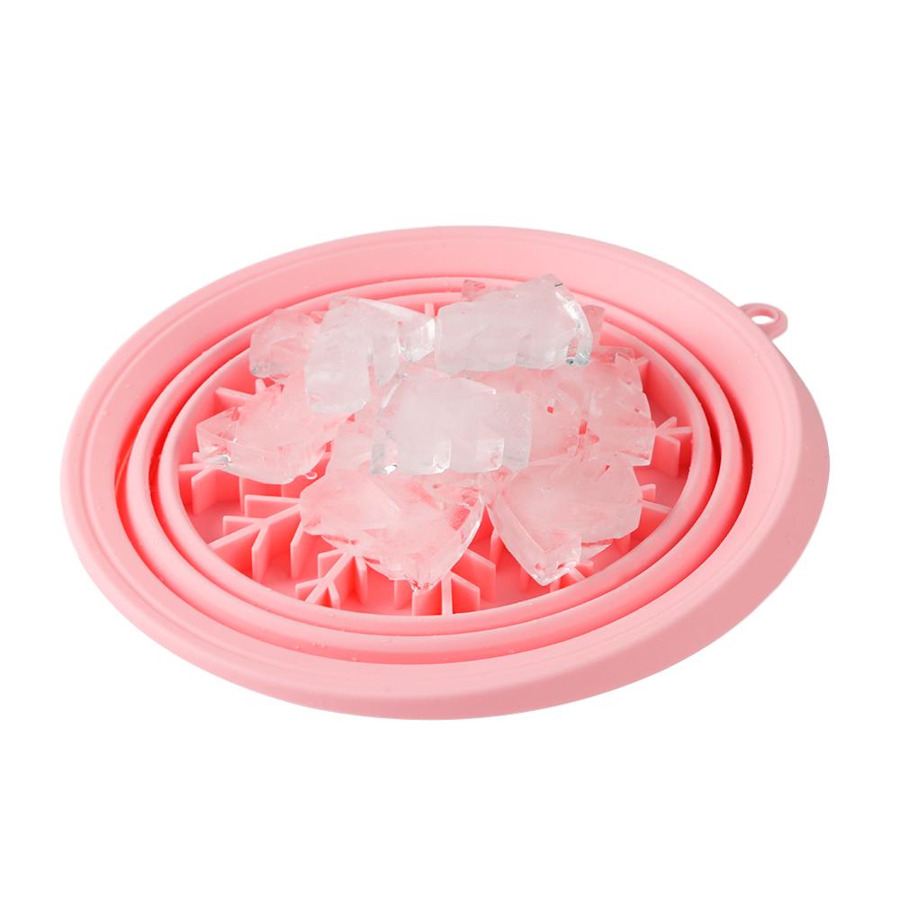 Silicone Ice Bath Washbasin Foldable Improved Blood Circulation Ice Washbowl Relief Stress Face Dipping Bowl for Women Girls