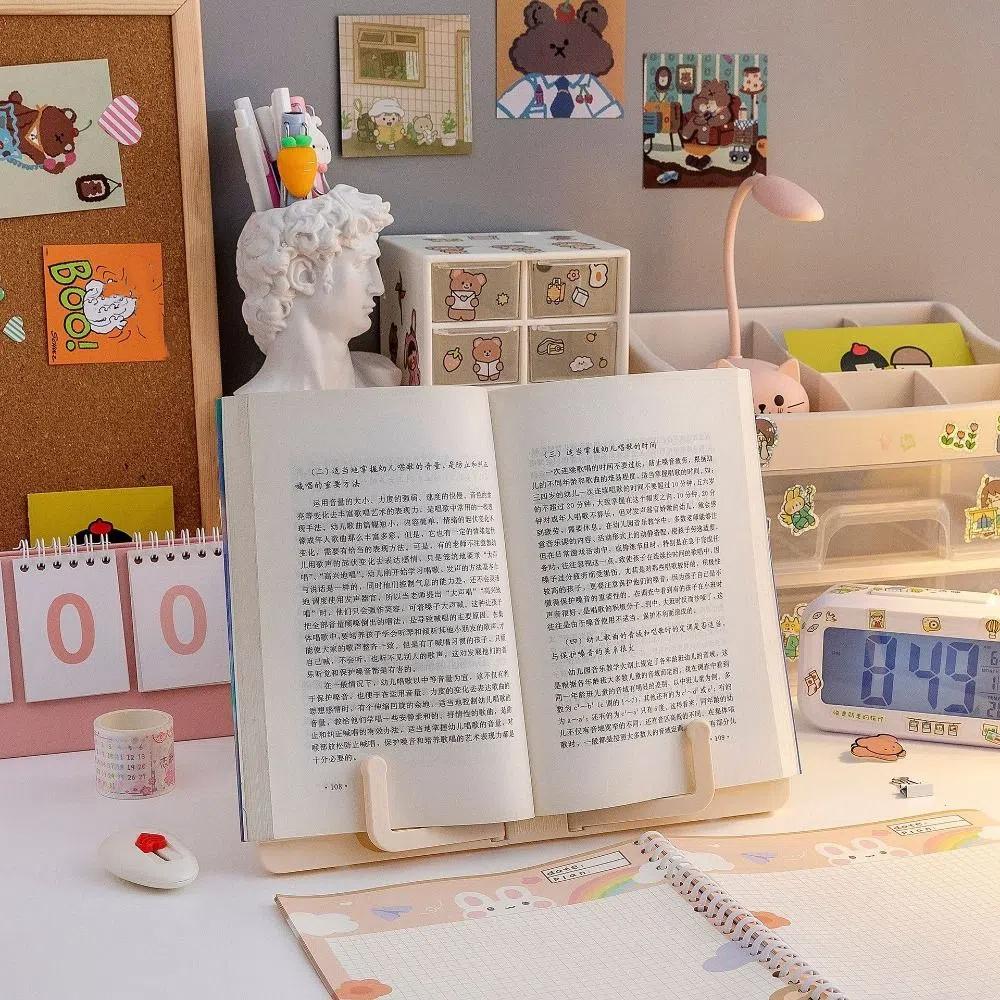 Music Score Book Stand Portable Book Shelf Multi-Function Reading Rack  for Readers