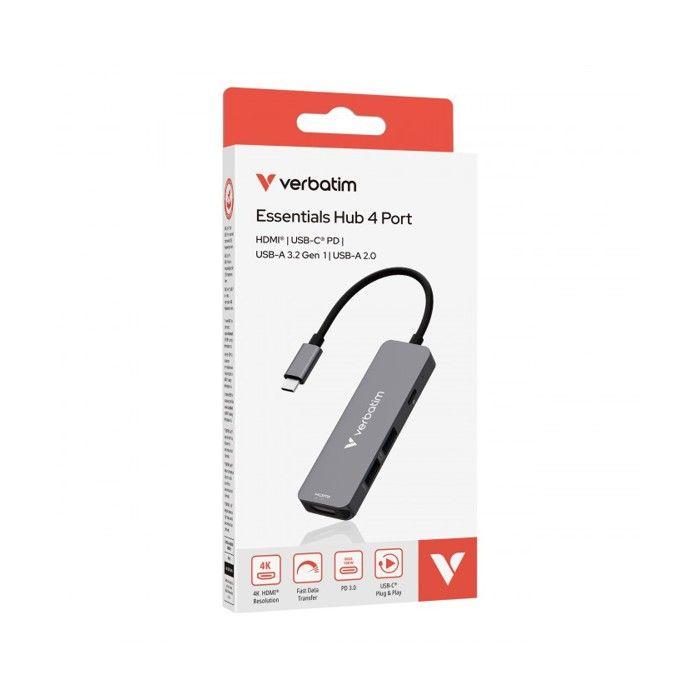 VERBATIM HUB USB-C MULTIPORT 4PORT