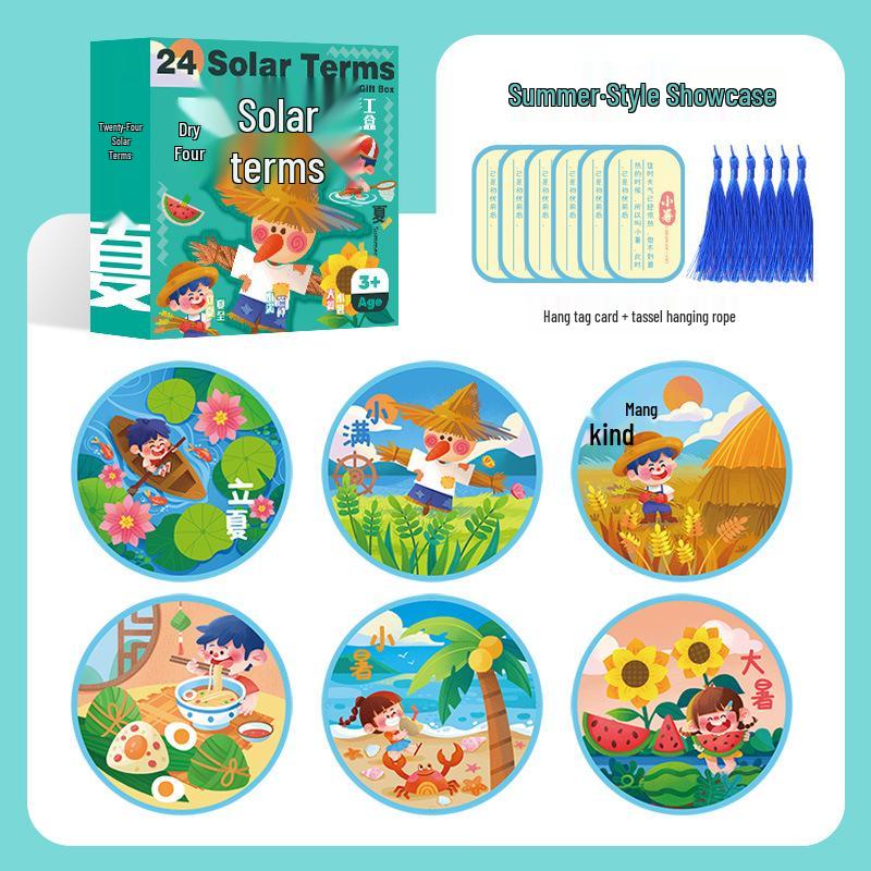 Mr. Toy 24 Solar Terms DIY Kit: Four Seasons Decorative Paintings for Kids.
