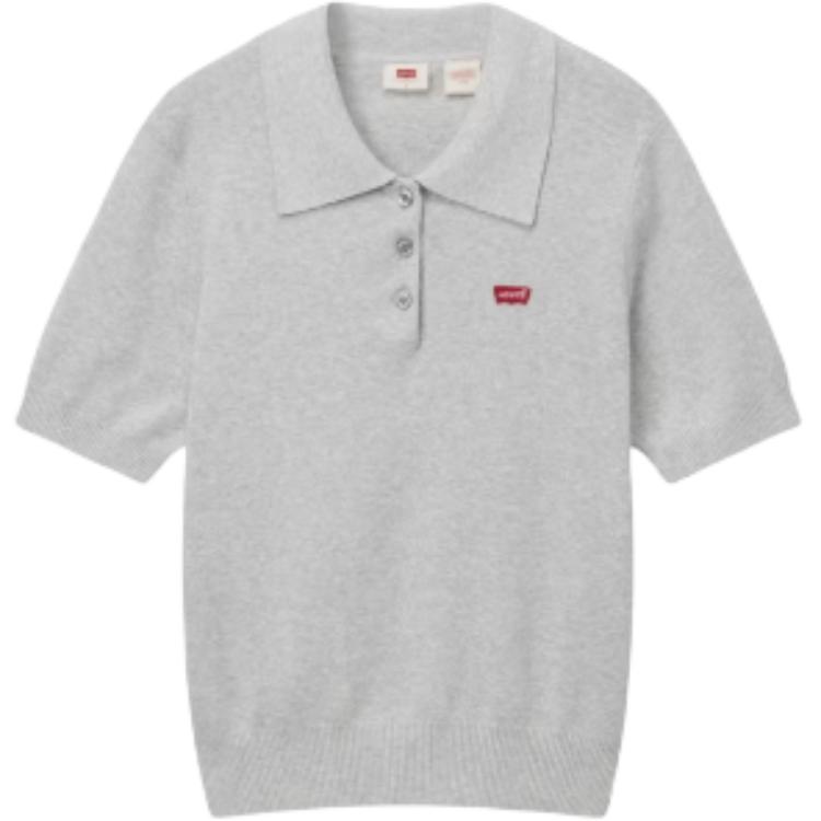 Levis SS25 Классическая Повседневная Простая Короткая Рукавная Рубашка-Поло Женские Топы 004IQ-0001 XS