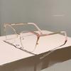 New Minimalist Metal Anti Blue Light Glasses For Women Fashion Cat Eye Glasses Business Computer Goggles