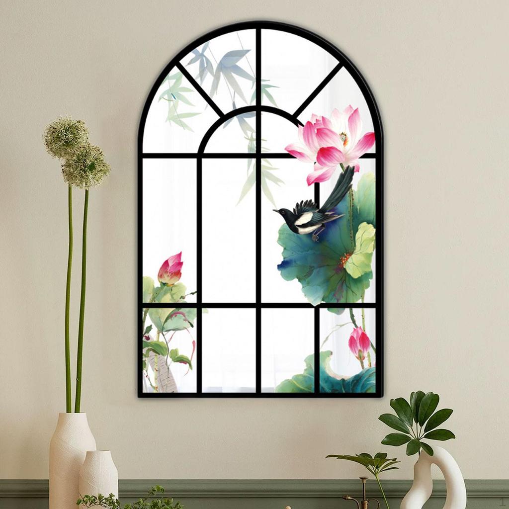 Arched Mirror Arch Window Acrylic Modern Wall Mounted Decorative for Mantel Living Room