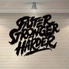 Faster Stronger Harder Metal Wall Art Inspirational Quote for Office Motivational Wall Decor Perfect Gift for Motivation