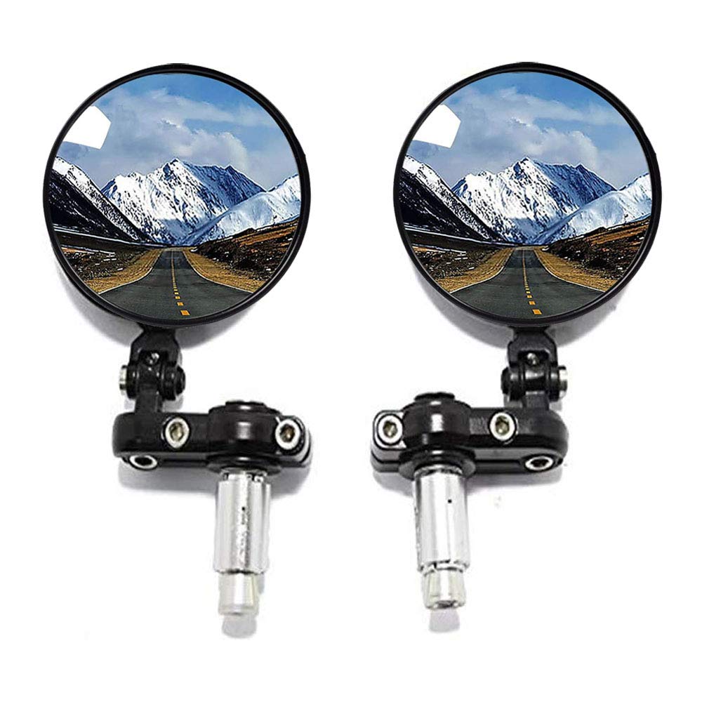 

Devilmotor Motorcycle Mirror, Universal Motorcycle Mirror, Bar End Mirror, CNC Round, Left and Right Diameter 8cm, length 15cm