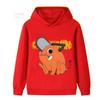 Japanese Anime Chainsaw Man Children Boys Girls Retro Hoodie Cartoon Denji Pochita Funny Graphic Jacket Kids Manga Coat