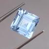 Natural Blue Aquamarine Loose Gemstone Flawless Brazilian 9 ct Square Shape for Jewelry Designs