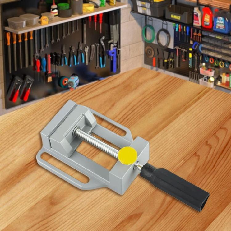 Aluminum Alloy Flat Tongs Vise Quick Release Drill Press Vise Clamp for Efficient Workpiece Holding on Drill Press Stand