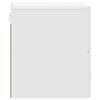 Wall Mounted Nightstand High Gloss White 34.5 x 33 x 40 cm