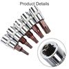 5 Pcs For Torx Screwdriver Bits 1/4 Inch Drive Socket Head Tools For T15 / For T20 / For T25 /ForT30 T40 Power Tool Accessories