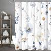 Rideau de douche Plante Fleur Printanière, Rideau de douche Décoratif pour Salle de Bain, Rideau de douche Imperméable avec Crochets