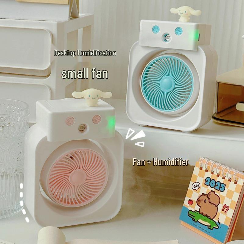 2026 Cute Portable Desktop Fan with Humidifier - Perfect Summer Gift for Students