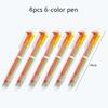 1/3/6pcs Transparent Cartoon Ballpoint Pen 6color Educational School&Office Supplies Creative Cute Colorful Swivel Supplies TMZ