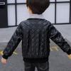 Boys Boys Plus Velvet Thick Leather Jacket Outer Jacket