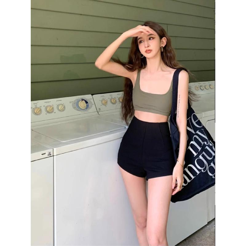 High-waisted Women's Shorts 2026 New Style Black Suit Pants Slimming Sports Outerwear Summer Hot Pants