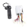 24V 500W Brushed Controller Broken Line Electroplate Throttle Grip Set for Electric Bike