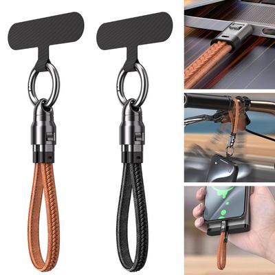 240W Schlüsselanhänger USB C Ladekabel 2IN1 5A Dual Typ-C Für iPhone AirPods Kabel iPad Schnellladung C0A2