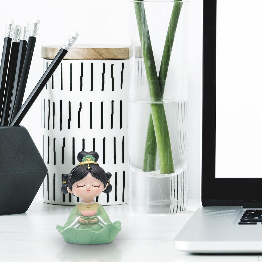 Mädchen Mini Statue Buddhistische Figur Heimdekoration ,Handwerk ,Desktop