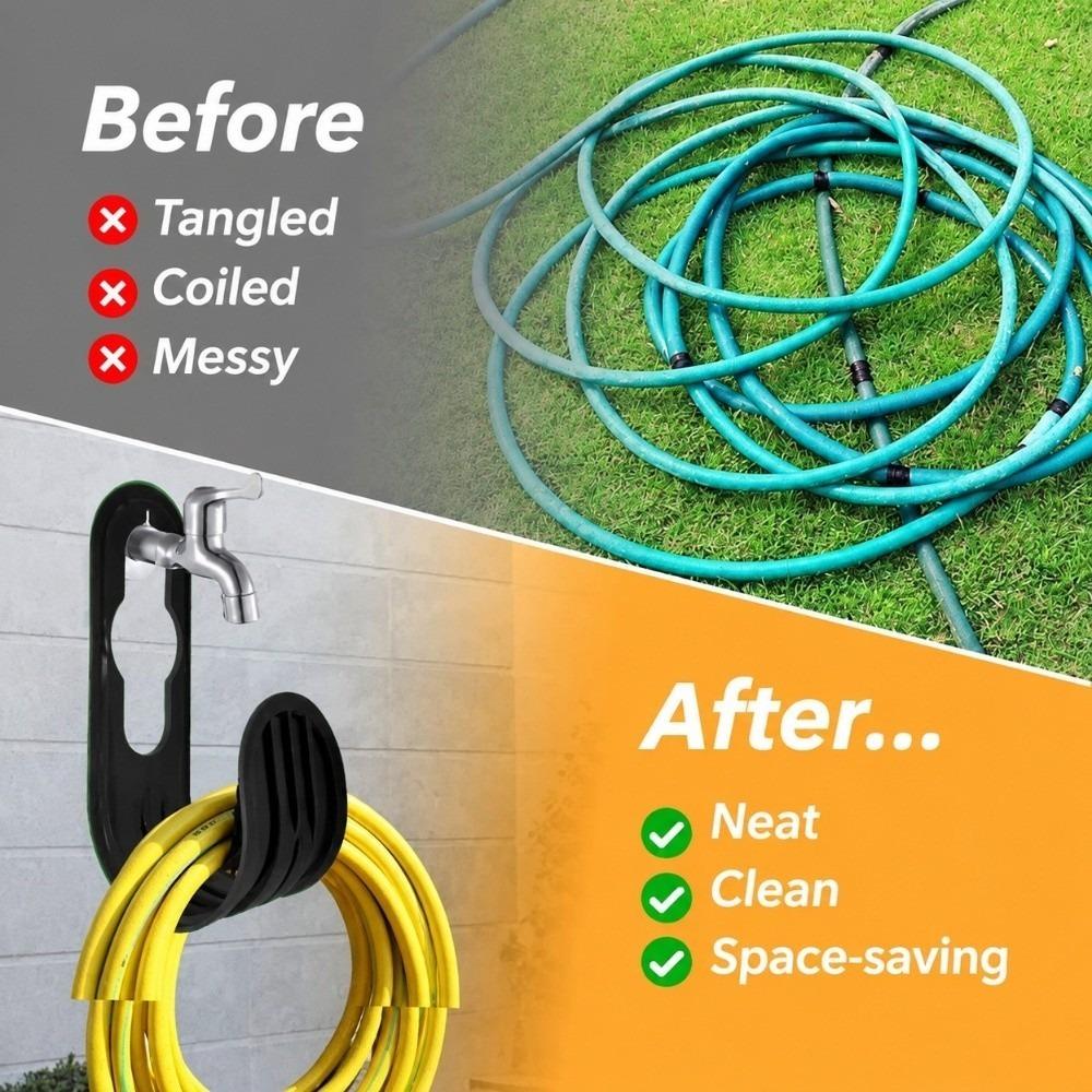 2Pcs Space Saving Water Pipe Storage Hook Heavy Duty Hose Storage Rack Gardening Tools