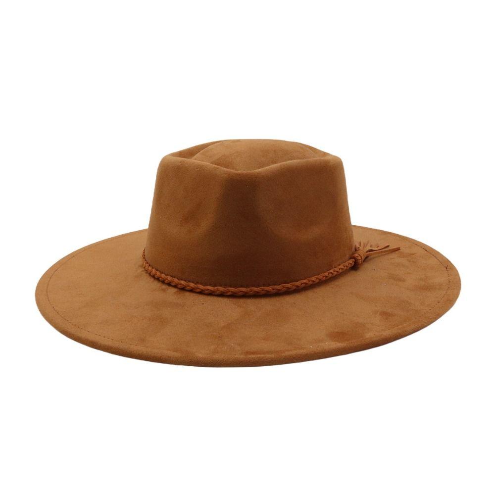 Heart Design Wide Brim Hat Wide Brim Panama Hat Classical Vegan Suede Hat