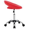 Vidaxl Swivel Dining Chair, Red, Faux Leather
