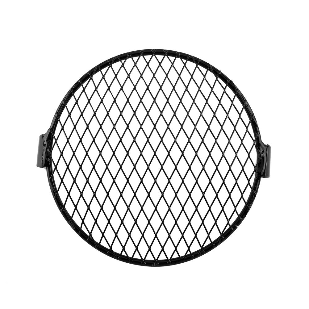 6.3\\\\\\\" Retro Motorcycle Grill Diamond Side Mount Headlight Cover Mask Cafe Racer