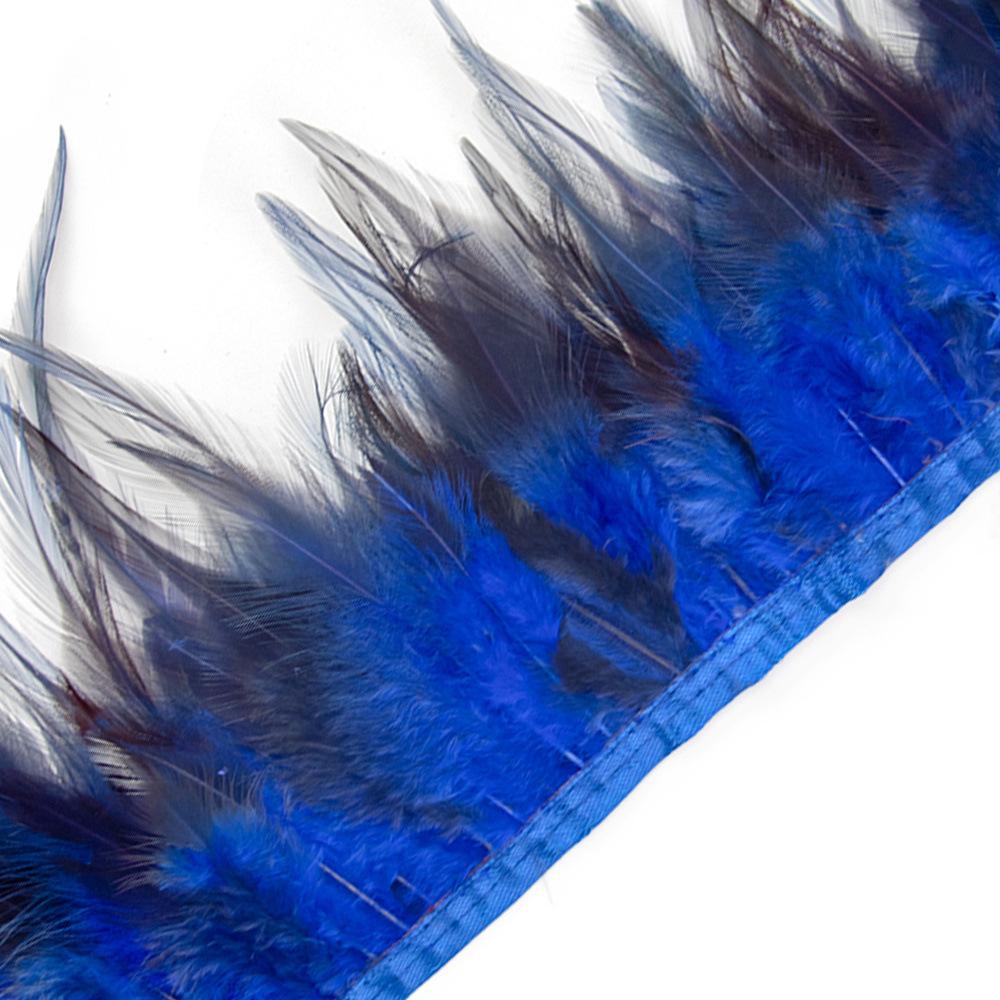 1 Meter Colorful Chicken Feather Tassel Decorated On Tape Chicken Feather With Sewing Fly Dress Lace Decoration