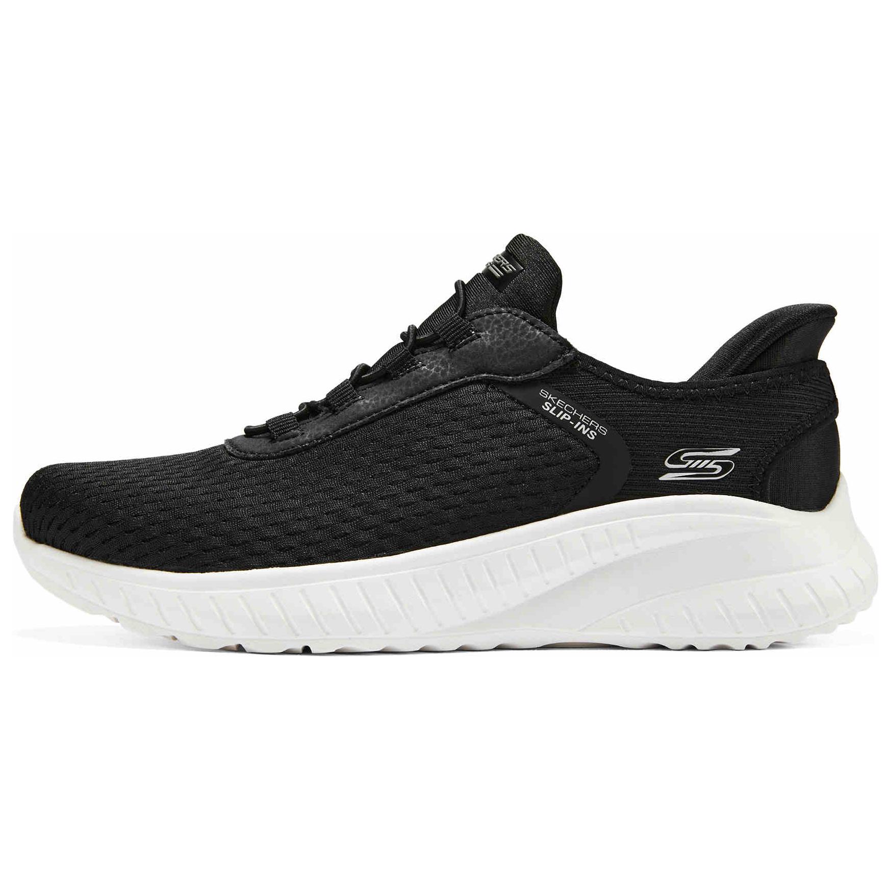 Skechers Bobs Sport Slip-On Shoes Women Sneakers Black 117504W-BLK 39