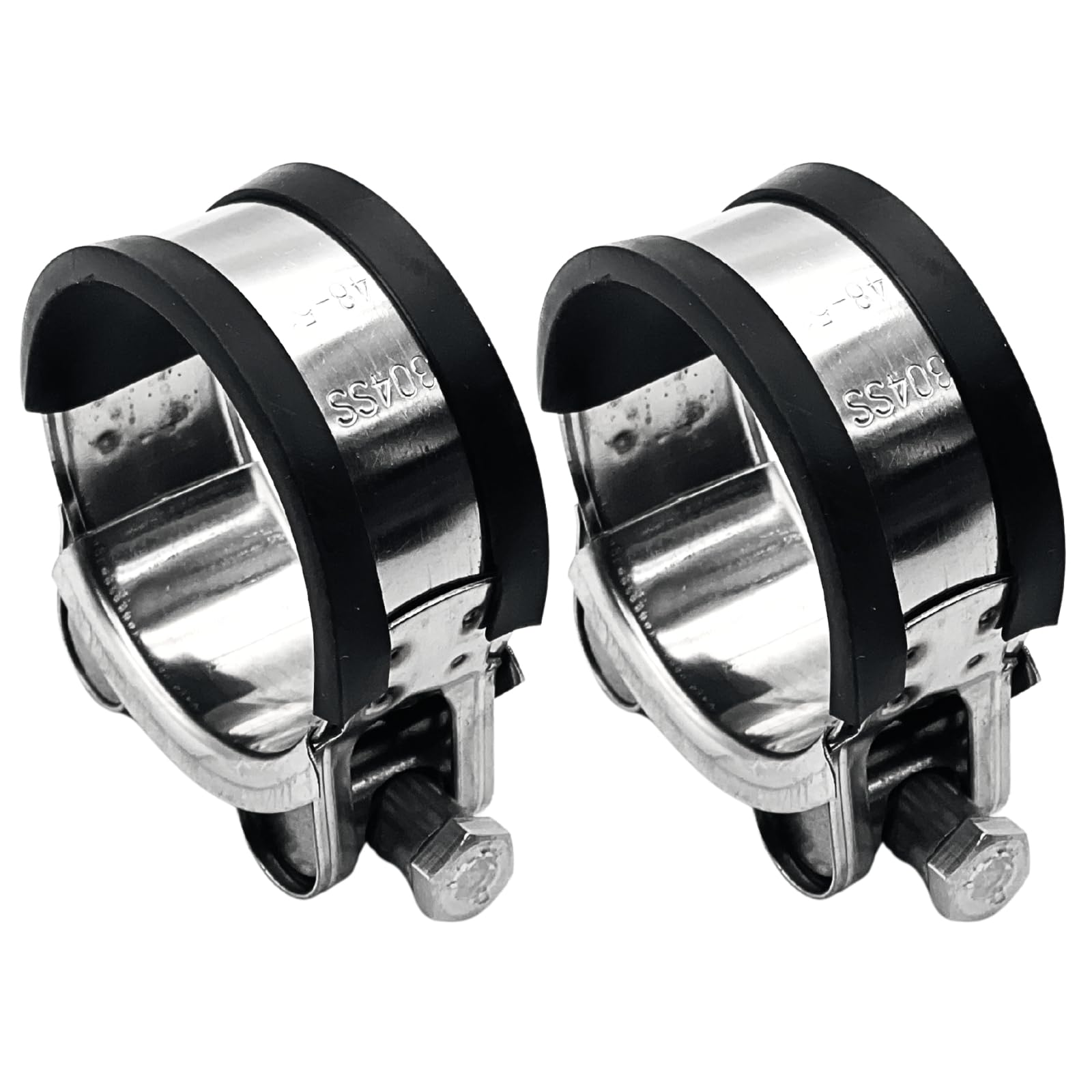 

nanomaru Stainless Steel Muffler Band with Elastic Band Clamp Pipe Motorcycle Parts Silencer Bolts 48-51mm