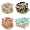 6Pcs/set Bohemian Evil Eye Bracelet Set For Women Fatima Hand Heart Charm Beaded Rope Chain Bangle Female Jewelry Gift